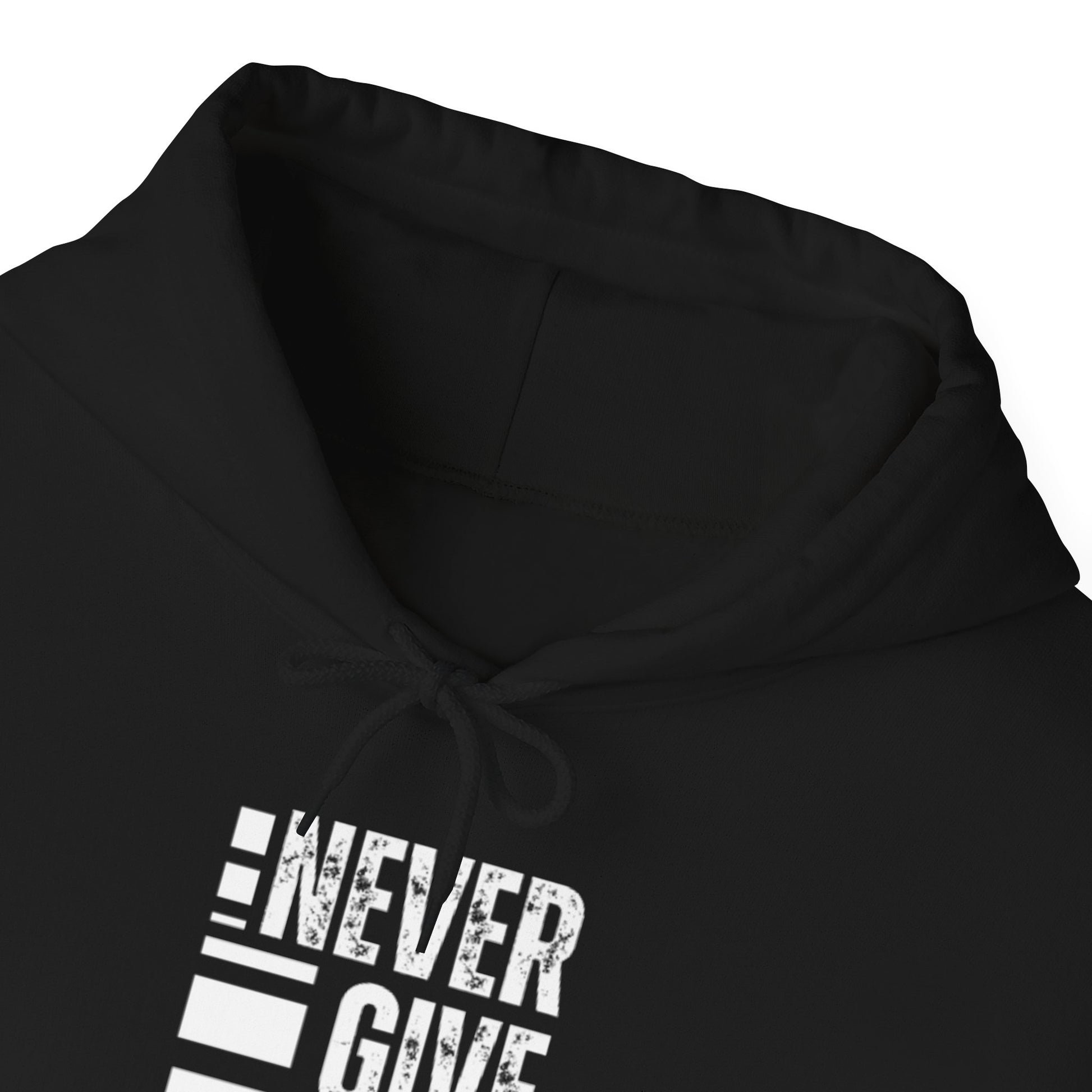 Motivational Hoodie | Unisex Never Give Up Sweatshirt for Daily Inspiration, Gifts, Fitness, Sports, Casual Wear